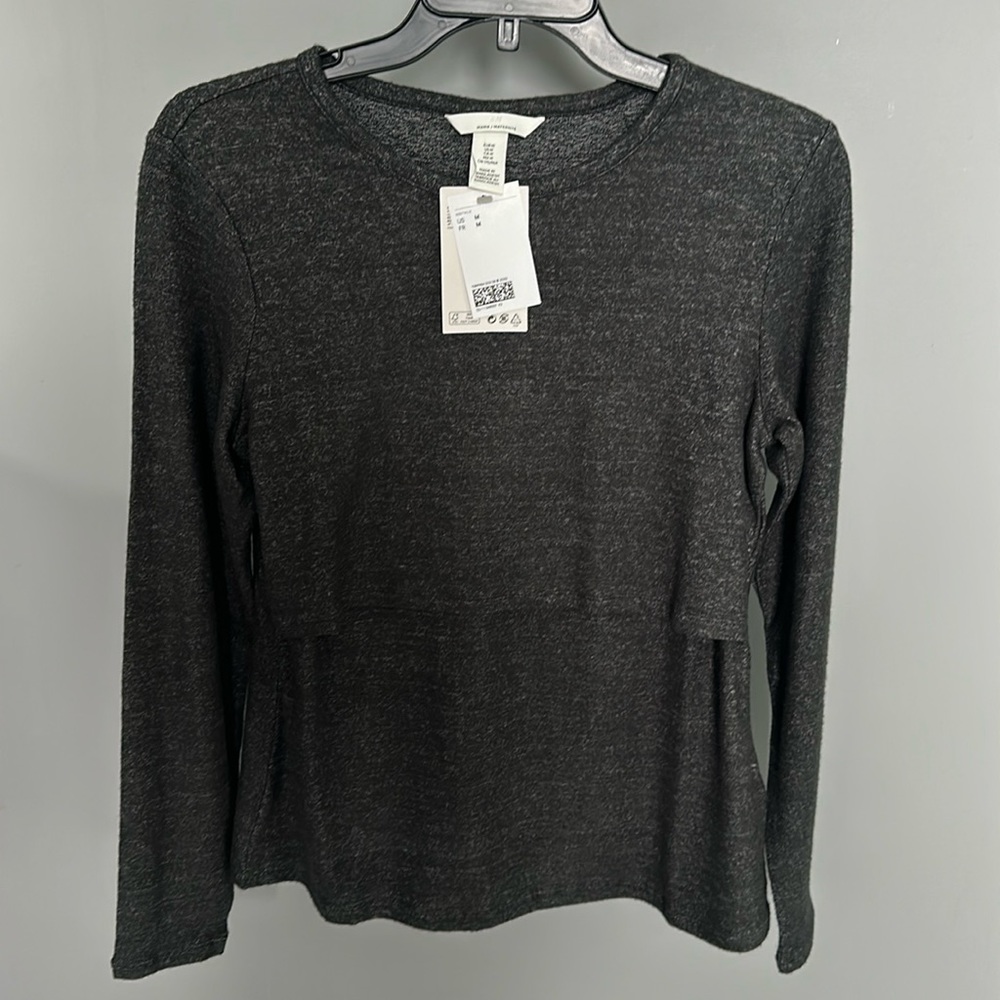 NWT H&M Mama Nursing Long Sleeve Shirt/Sweater Size M